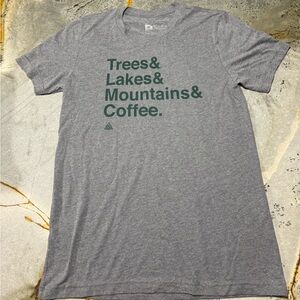 The Great PNW Trees Lakes Mountains Coffee Tee Shirt